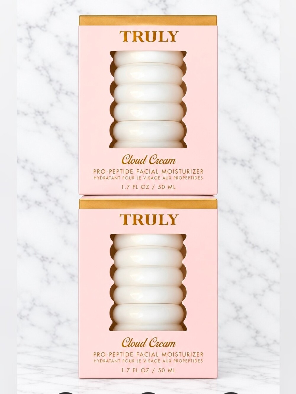 2 x Truly Cloud Cream Pro-Peptide Hydrating Facial Moisturizer 1.7 oz each NIB's